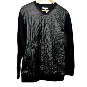 Men's Helmut Lang Quilted Front Black Sweatshirt F09HM514